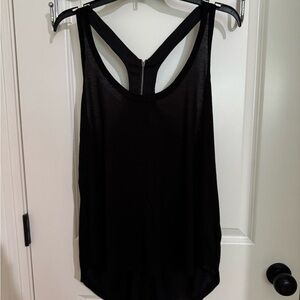 Splendid Black Sleeveless Razor back zipper Tank Top